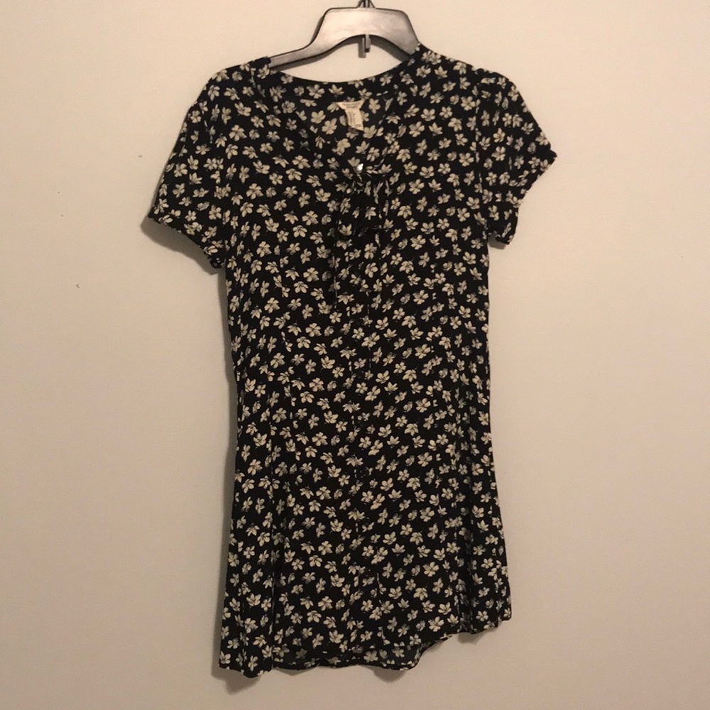 Brand new floral black and white sweetheart dress